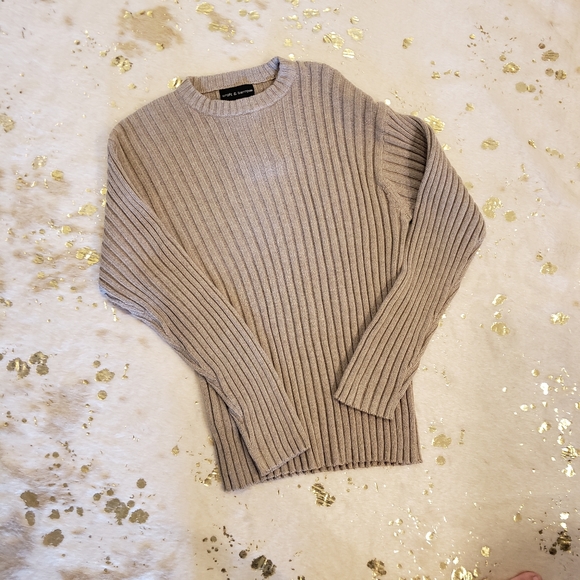 croft & barrow Other - NWT Croft & Barrow Ribbed Tan Taupe Sweater Large